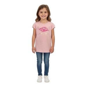 Disney Cruise Line Girl’s Bibbidi Bobbidi Boutique Pink Rhinestone Tee XS